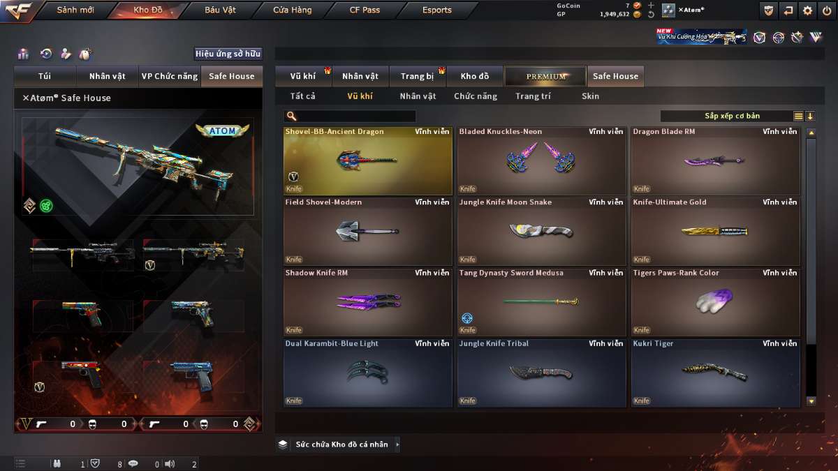 shop acc cf uy tin gia re